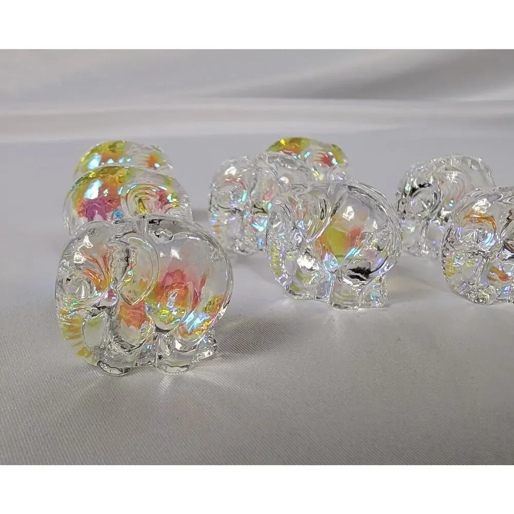 RARE Vintage Swarovski Elephant Pendant 30mm Crystal Vitrail